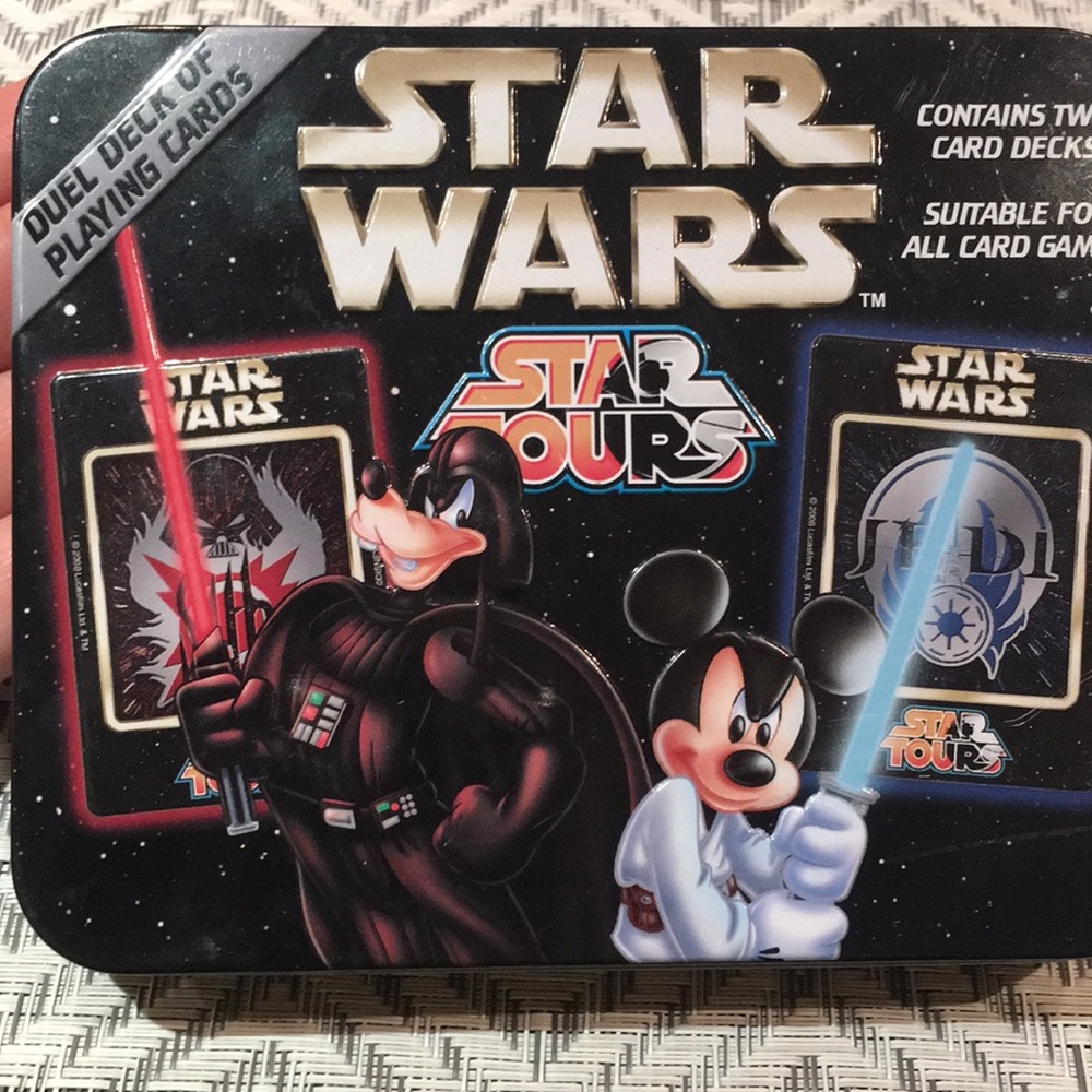 STAR WARS- two card decks suitable for all games. Featuring Disney characters